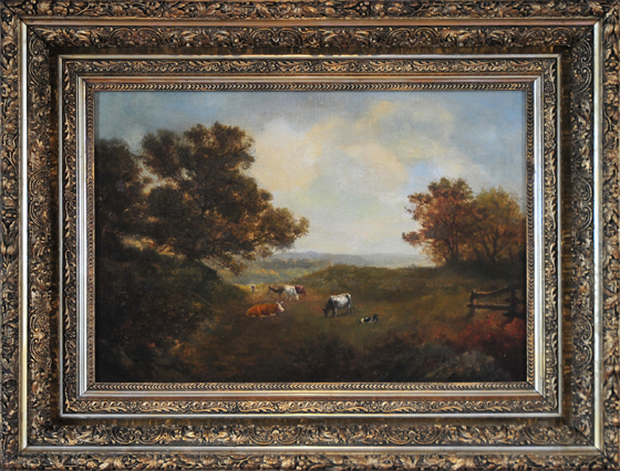 Carr, Lyell<br> (1857-1912) <br>“Landscape with Cows, <br>Tallapoosa, Georgia”