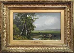 Loveridge, Clinton<br>(1838-1915)<br>“Landscape with Trees and Cows”