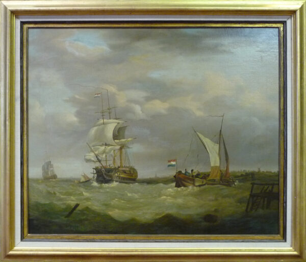 Unsigned<br>(French)<br>(19th century)<br>“Ships at Sea”
